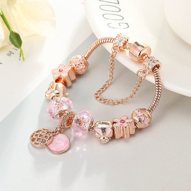 Love Geometric Rose Gold Bracelet Women's Jewelry