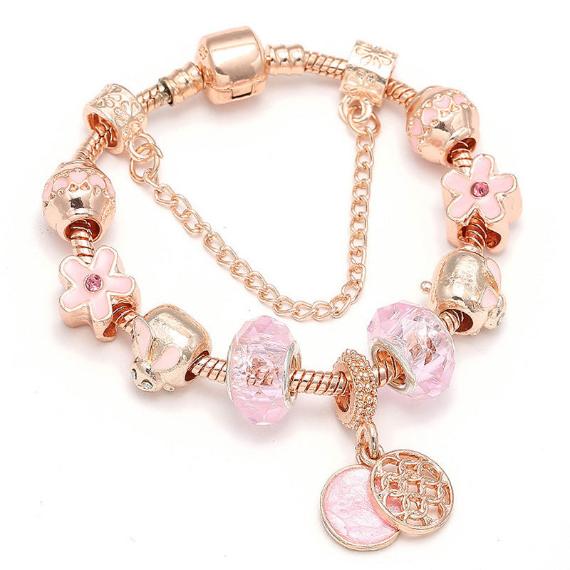 Love Geometric Rose Gold Bracelet Women's Jewelry