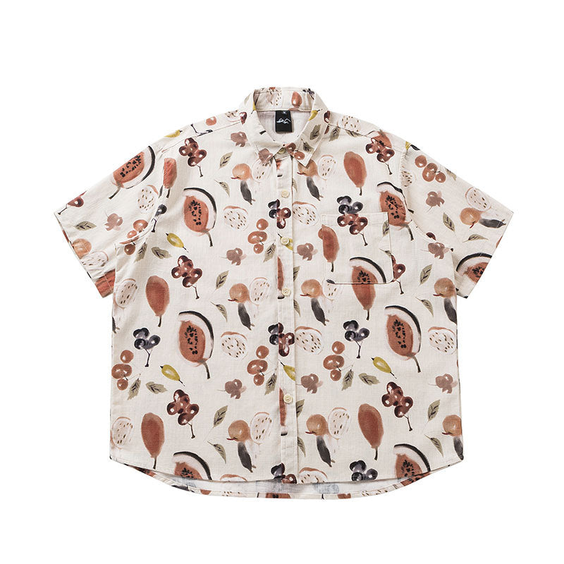 Flower Short Sleeve Unisex Style Shirt
