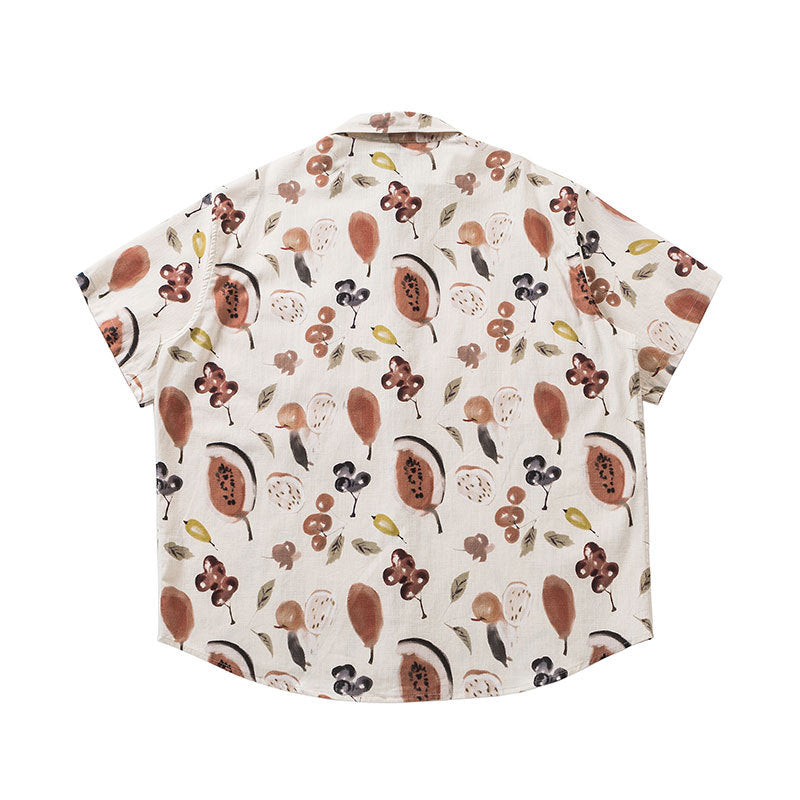 Flower Short Sleeve Unisex Style Shirt