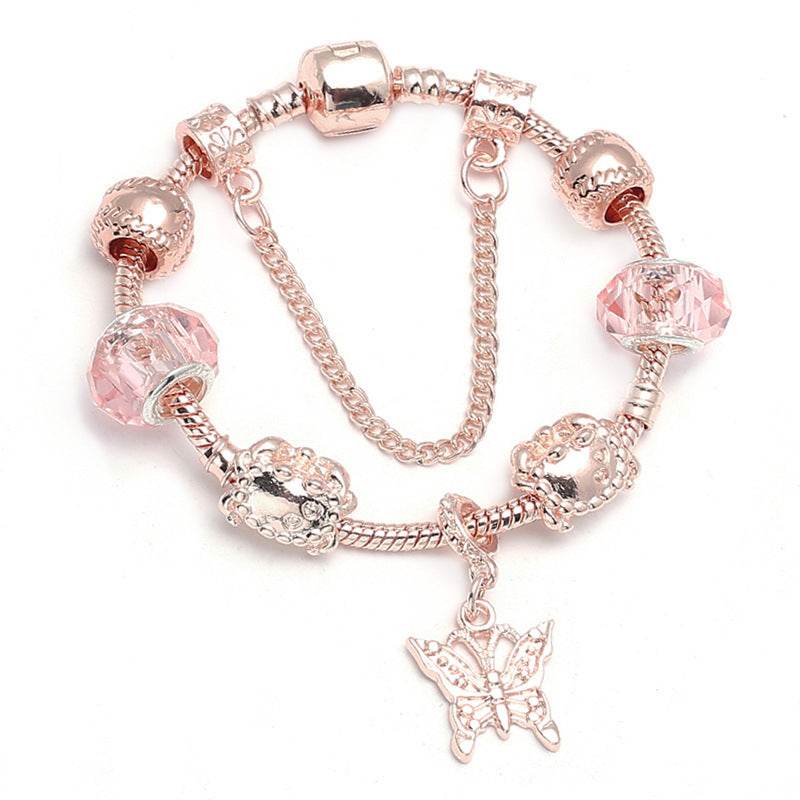 Love Geometric Rose Gold Bracelet Women's Jewelry
