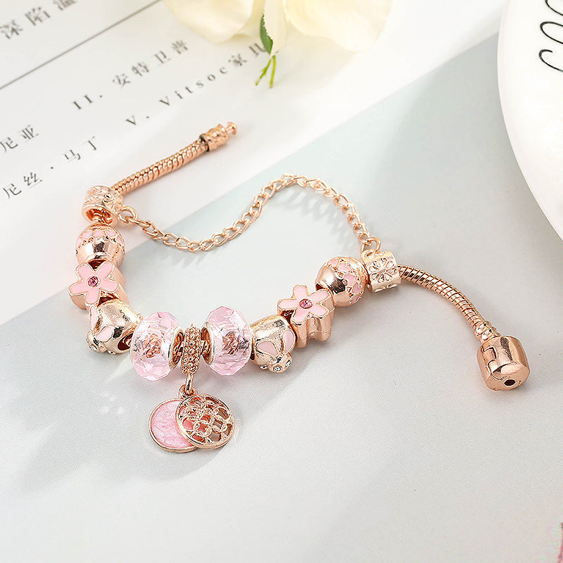 Love Geometric Rose Gold Bracelet Women's Jewelry