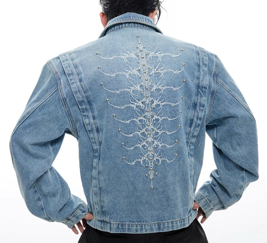 Rivet Backbone Denim Coat
