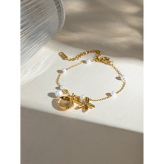 Shell Starfish Pendant Bracelet