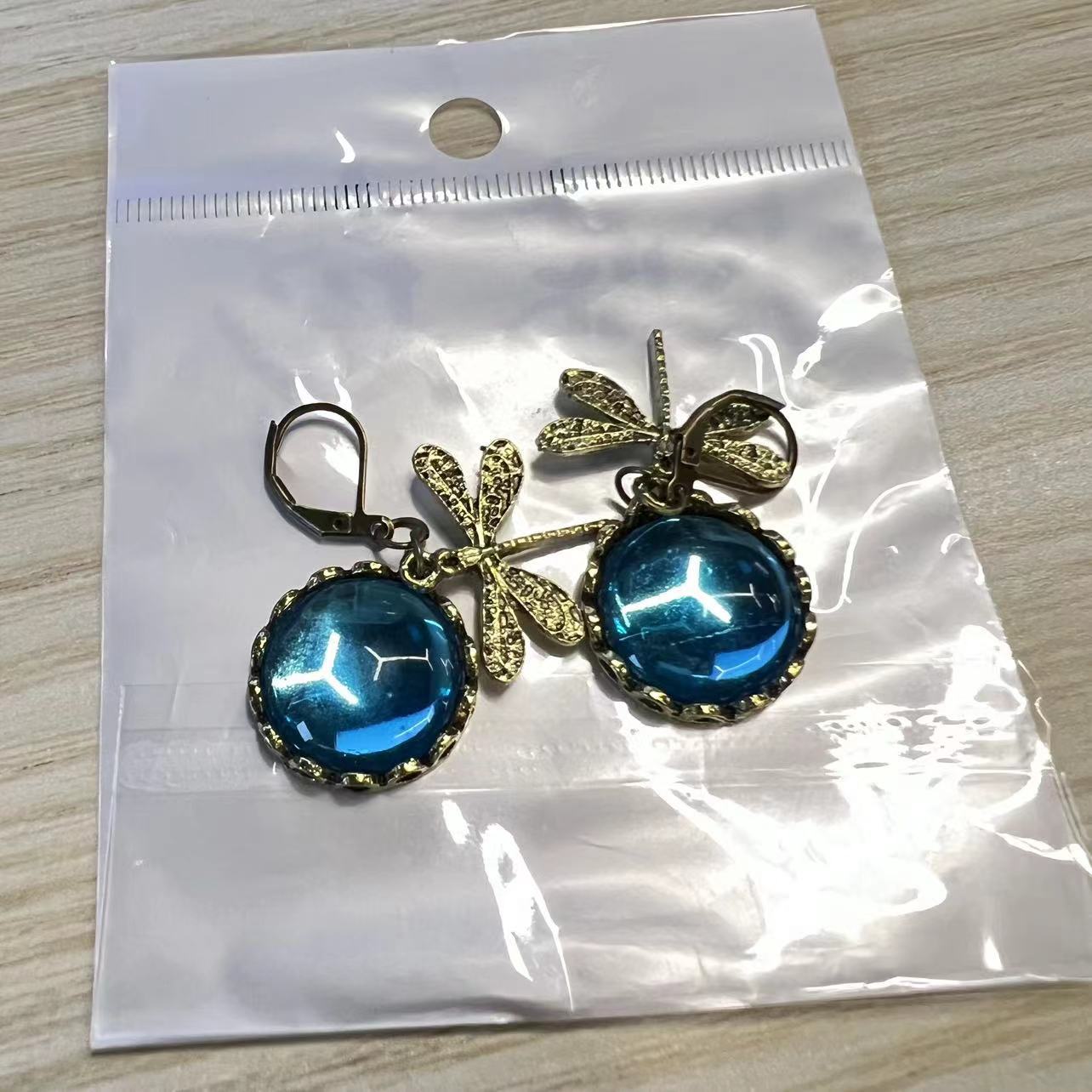 Boho Chakra Blue Moonstone Earrings