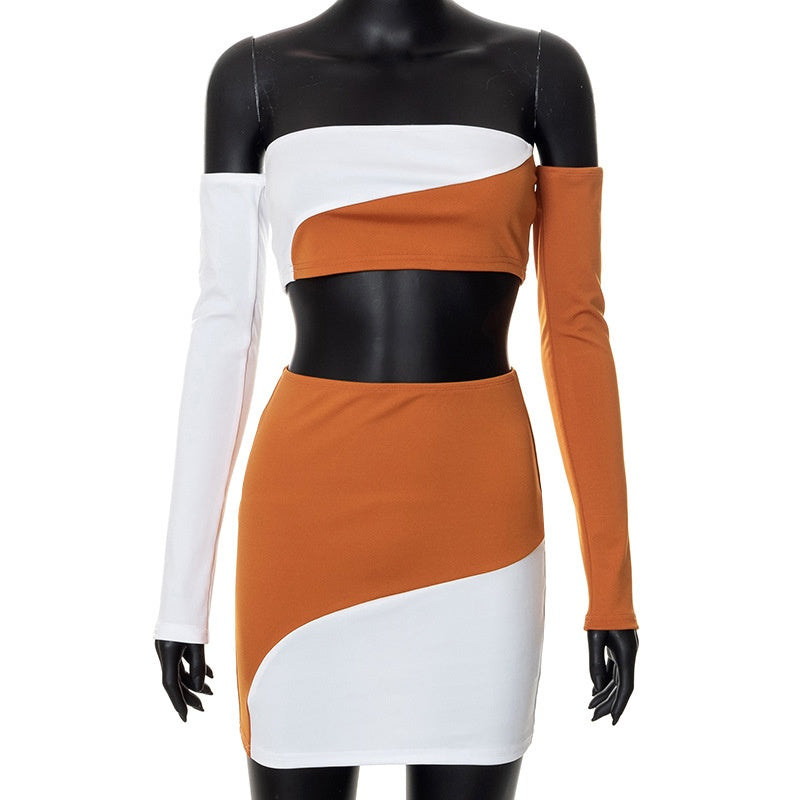 Contrast  Wrap Skirt