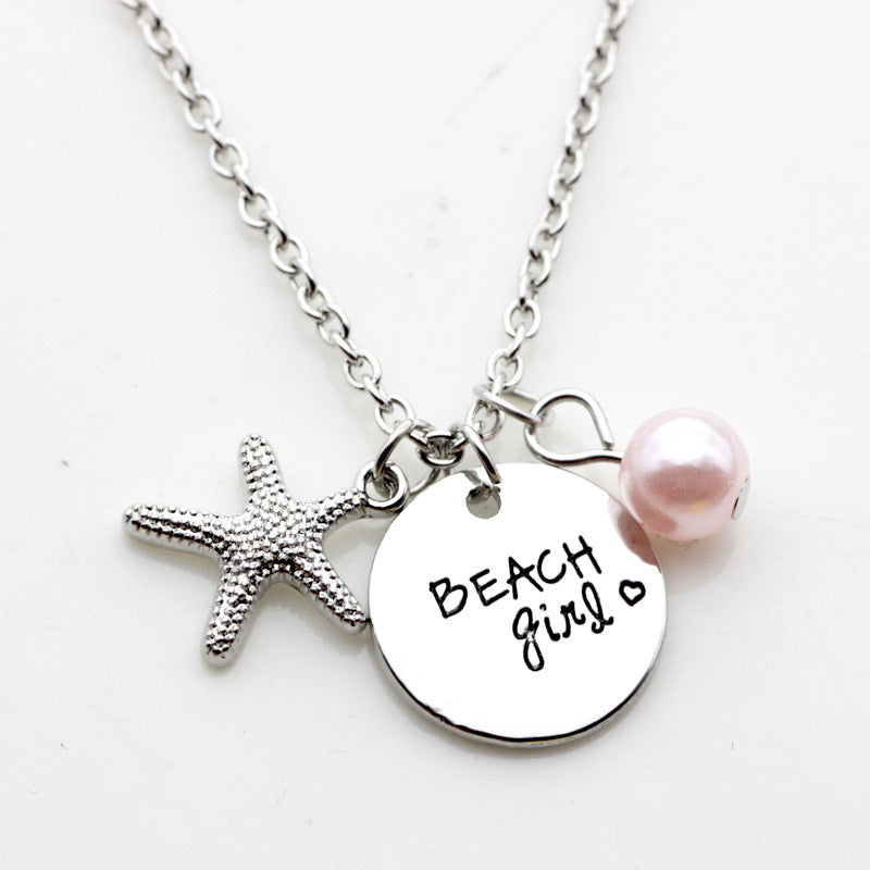 Beach Girl Pendant Necklace