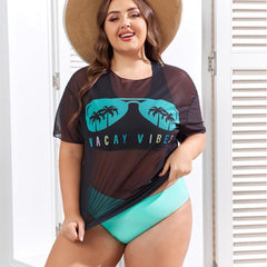 New Swimwear Mesh Swimsuit Bikini Three-piece Set