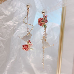 Flower Rhinestone Earrings