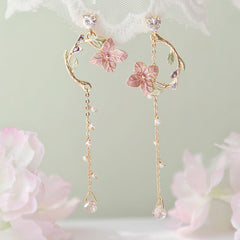 Flower Rhinestone Earrings
