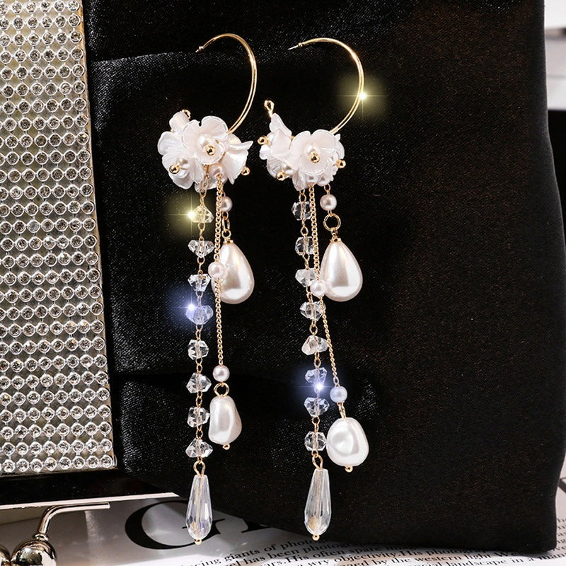 Flower Rhinestone Earrings
