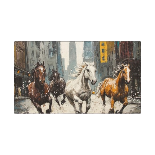 Horses Running In New York City.