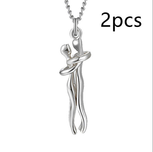 Love Hug Necklace Unisex  Valentine's Day Lover Gift
