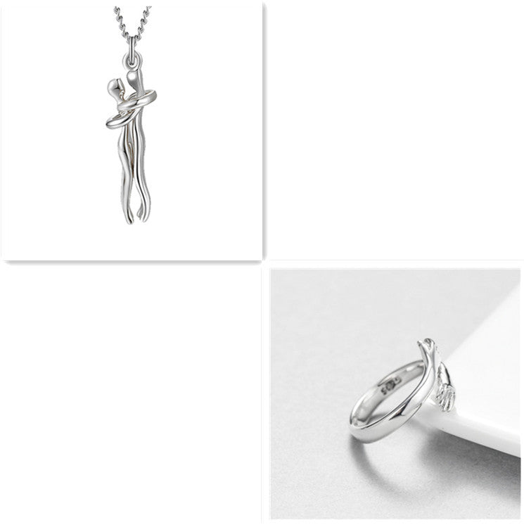 Love Hug Necklace Unisex  Valentine's Day Lover Gift