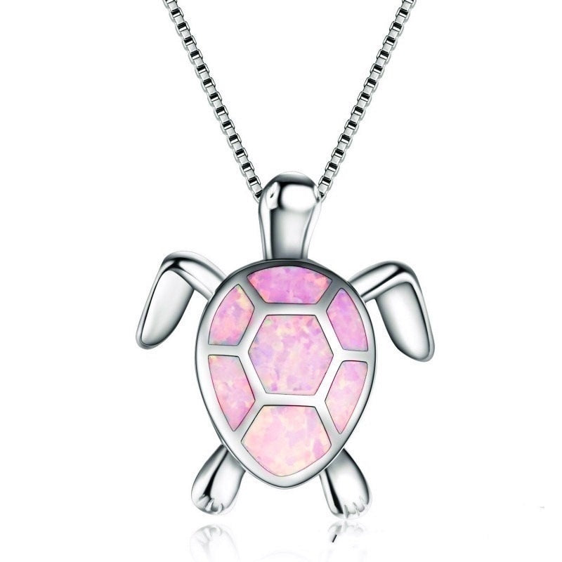 Turtle Simple Necklace Stud Earrings Set