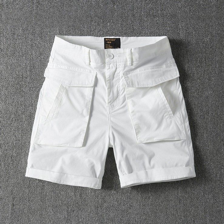 Men's Summer American-style Multi-pocket Stretch Cargo Shorts