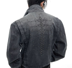Rivet Backbone Denim Coat