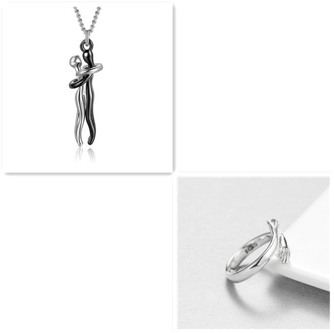 Love Hug Necklace Unisex  Valentine's Day Lover Gift