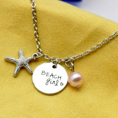 Beach Girl Pendant Necklace