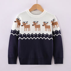 Children's Knitted Sweater Thickened Christmas Elk