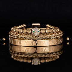 Leopard Head Set  Bracelet