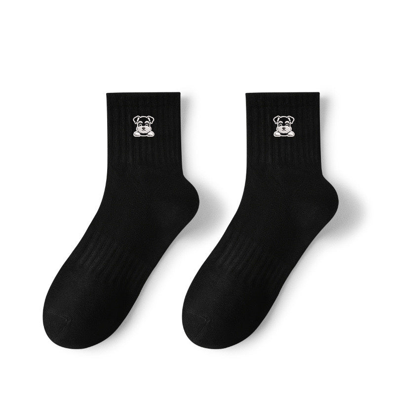 Middle Tube Cartoon Socks