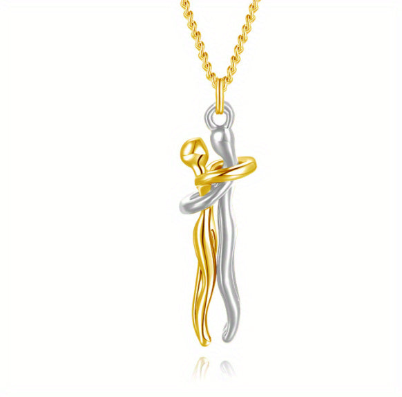 Love Hug Necklace Unisex  Valentine's Day Lover Gift