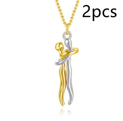 Love Hug Necklace Unisex  Valentine's Day Lover Gift