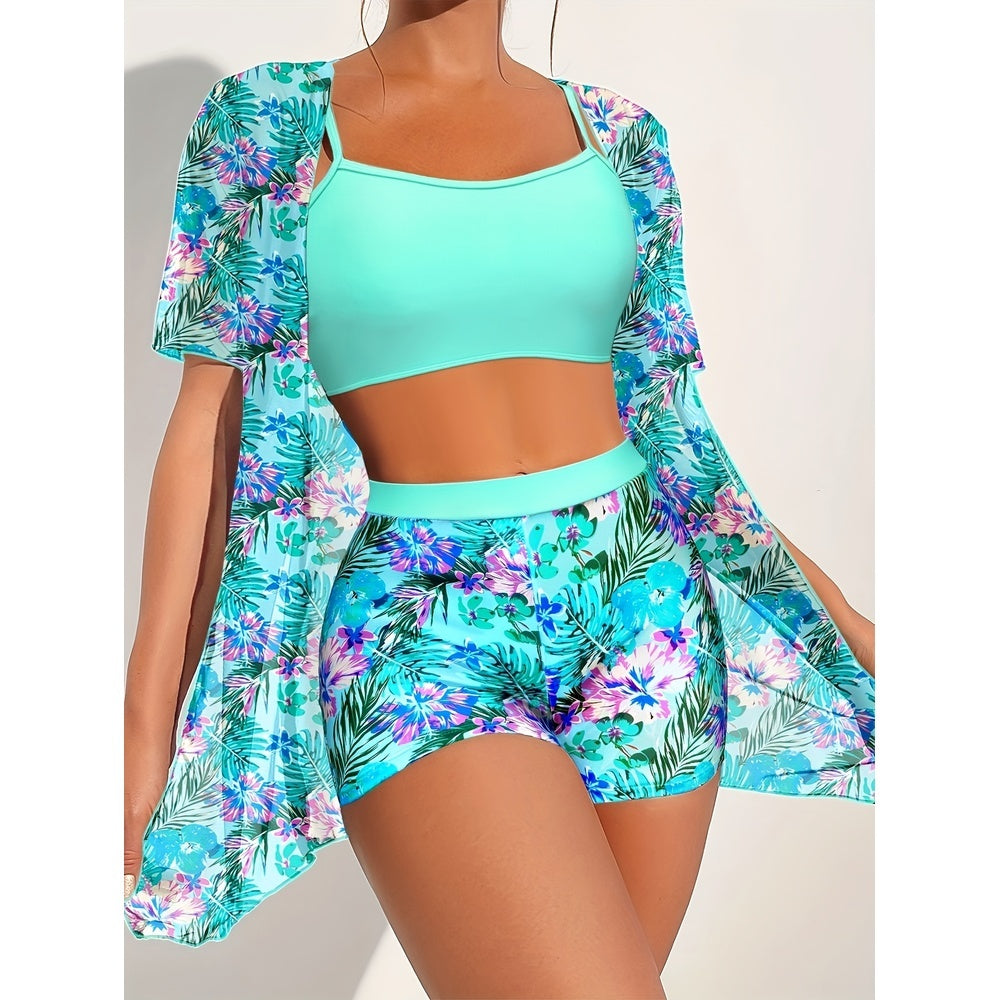 Slimming High Waiste Bikini Three Set