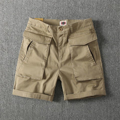 Men's Summer American-style Multi-pocket Stretch Cargo Shorts