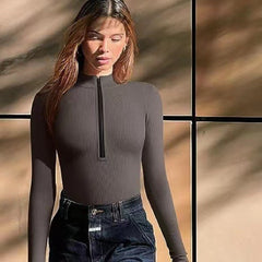 Fashi Zipper Jumpsuit
