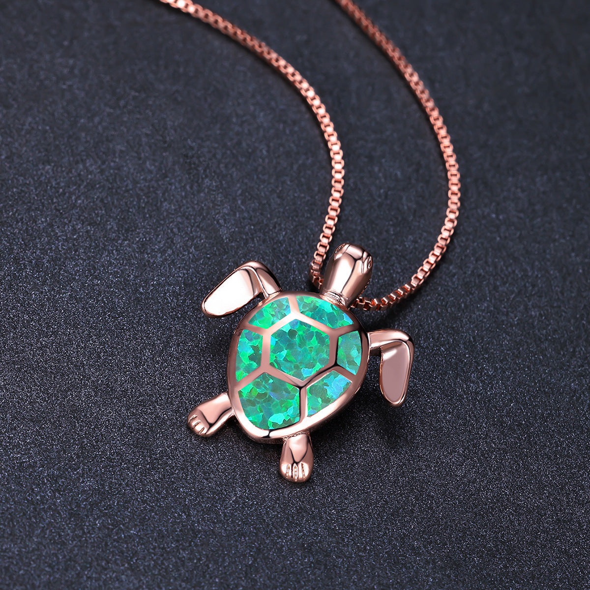 Turtle Simple Necklace Stud Earrings Set