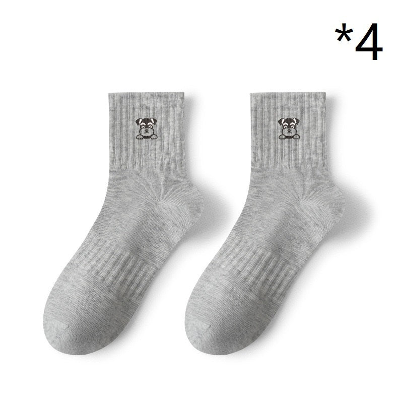 Middle Tube Cartoon Socks