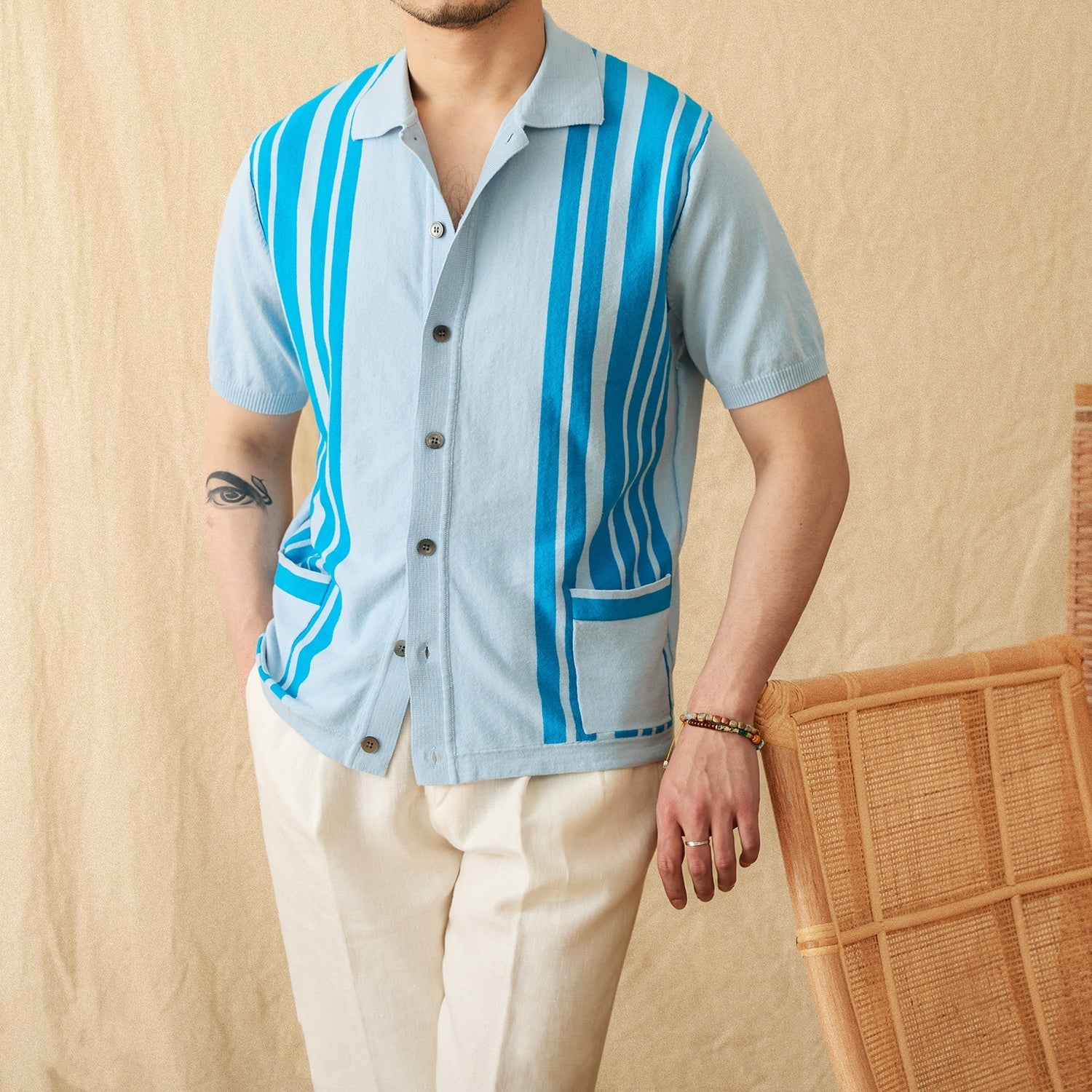 Knitted Cardig Shirt