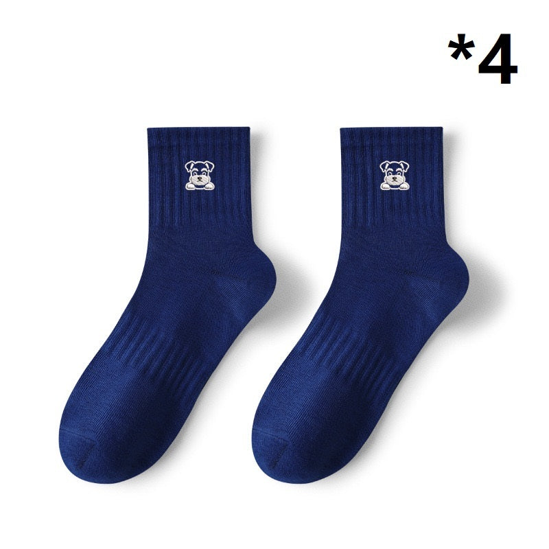 Middle Tube Cartoon Socks