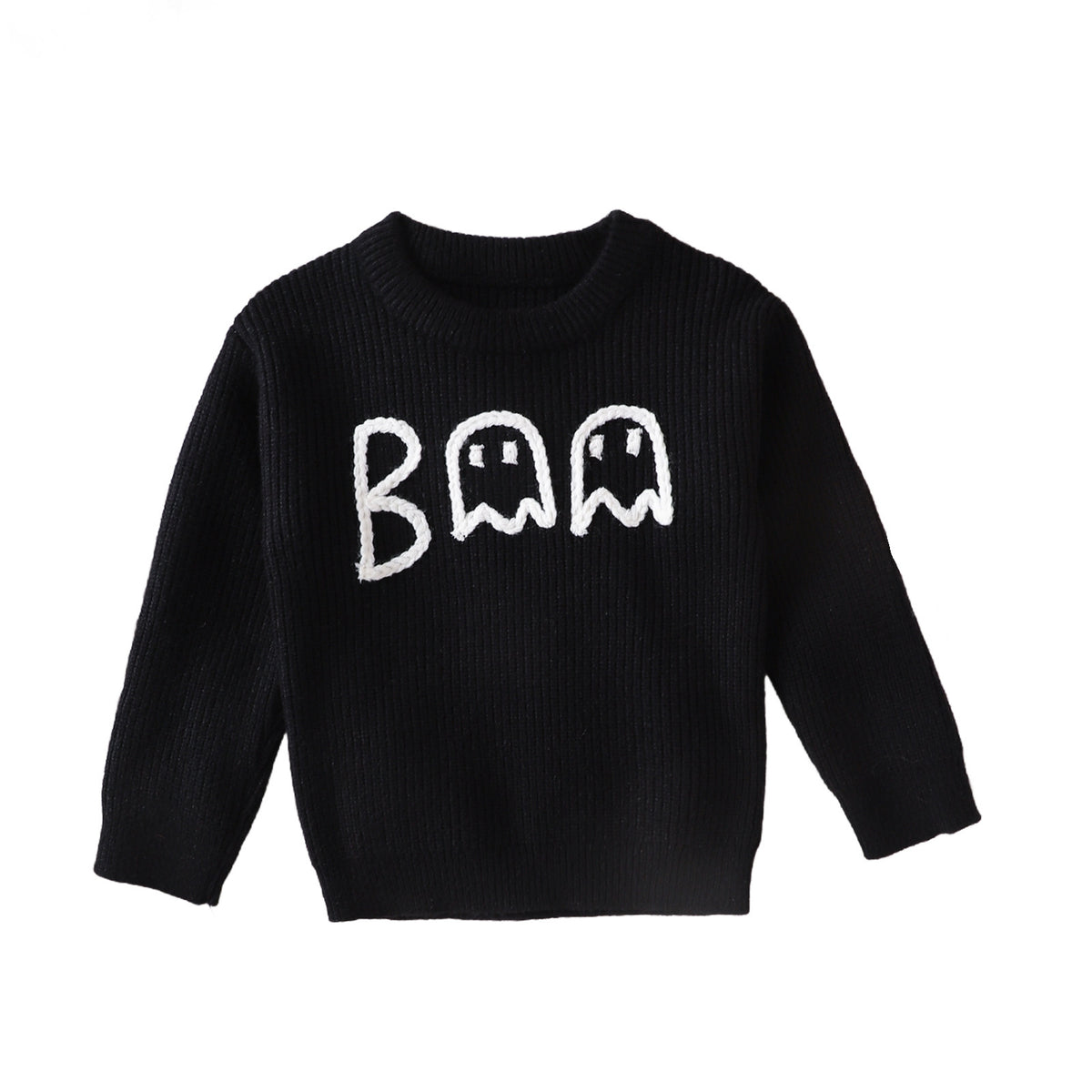 Ghost Embroidered Long-sleeved Sweater