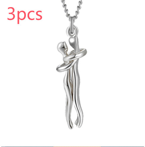 Love Hug Necklace Unisex  Valentine's Day Lover Gift