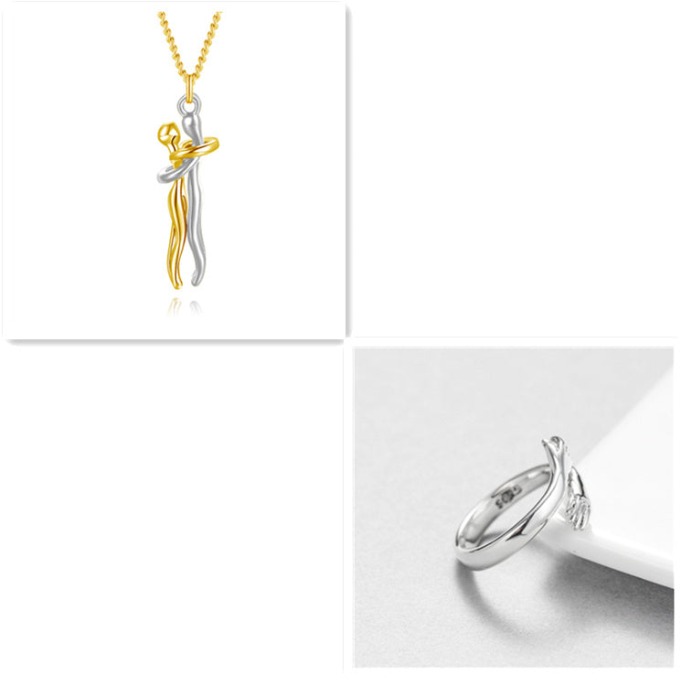 Love Hug Necklace Unisex  Valentine's Day Lover Gift