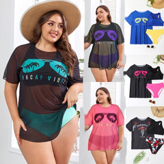 New Swimwear Mesh Swimsuit Bikini Three-piece Set