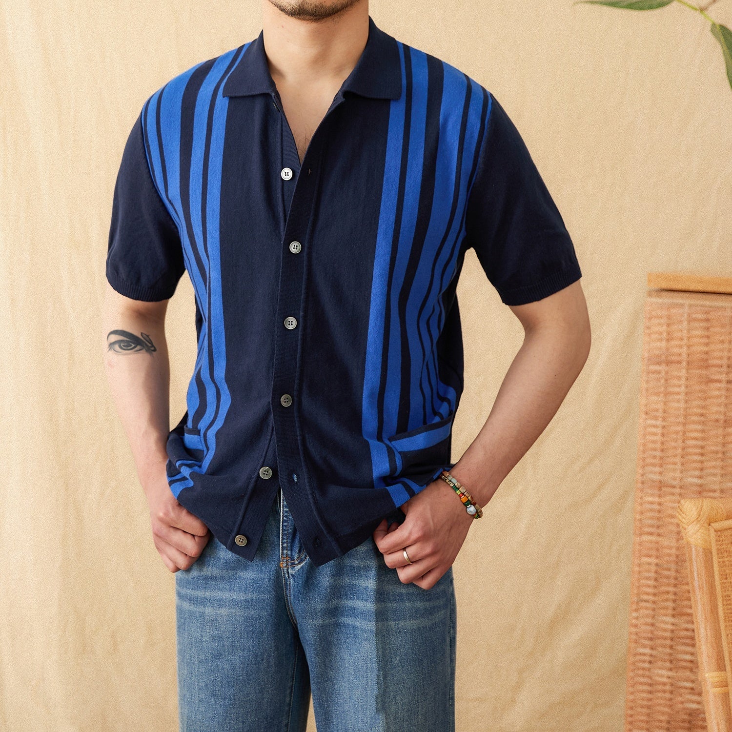 Knitted Cardig Shirt