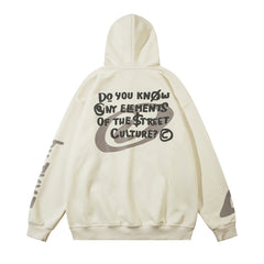 Creative Cartoon Foam Printed Hoodie Casual Top