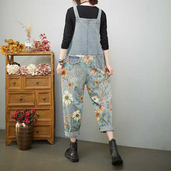 Denim Suspender Pants