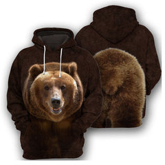 Funny Animal 3D Digital Printing Men's Leisure Pullover Hooded Sweater