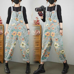 Denim Suspender Pants
