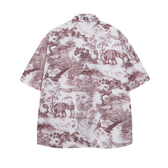 Ink Painting Digital Full Printed Short Sleeve Shirt