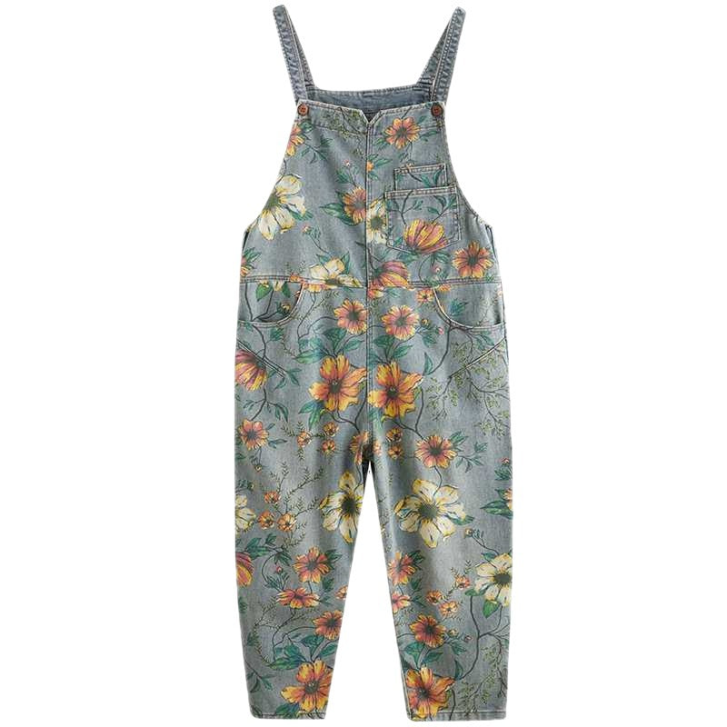 Denim Suspender Pants