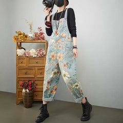 Denim Suspender Pants