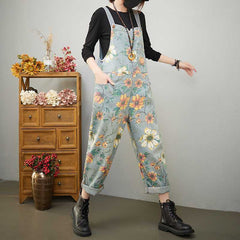 Denim Suspender Pants
