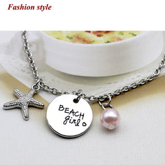 Beach Girl Pendant Necklace