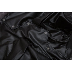 PU Leather Three-dimensional Pocket Coat